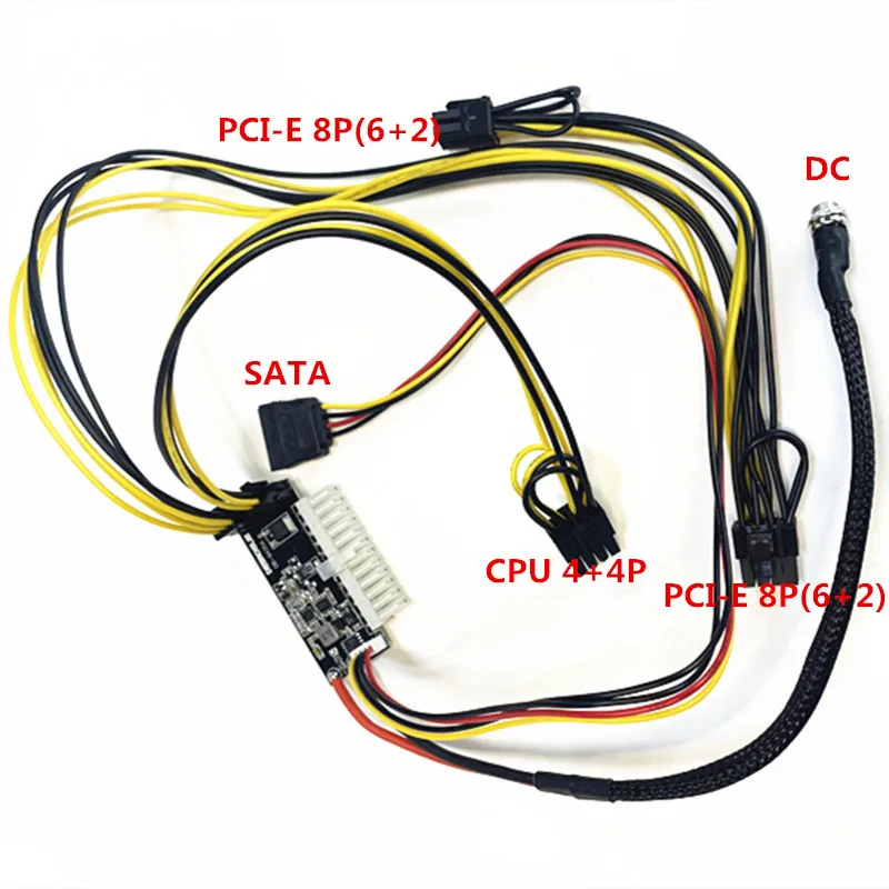 400W Pico DC-ATX zasilacz 12V moduł zasilania obsługuje kartę graficzną duża moc zasilania dla serwera sieciowego ITX MATX Case