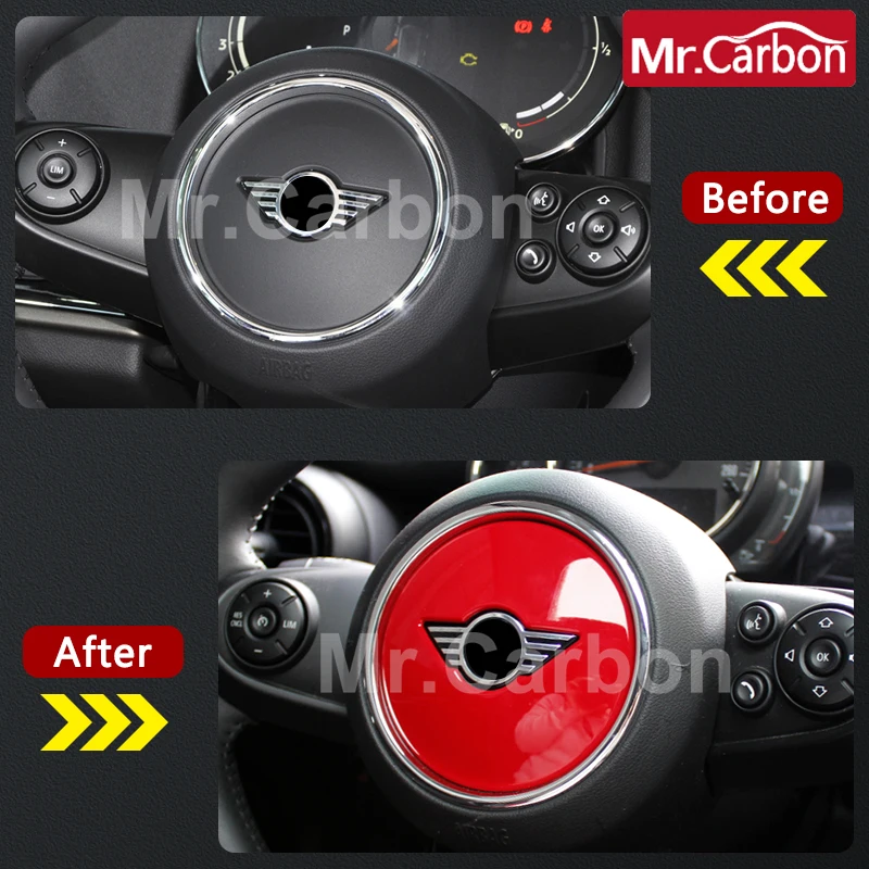 Car Steering Wheel Center Decoration Cover For BMW MINI Cooper S Countryman F54 F55 F56 F57 F60 Car Interior Styling Accessories - view 5
