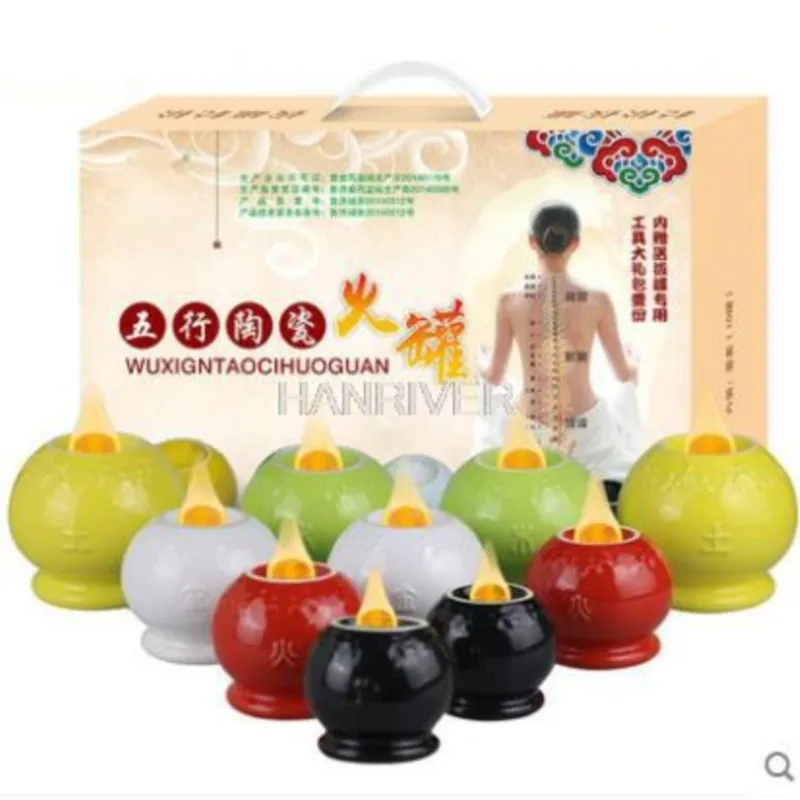 

10 piece in physical therapy massage ceramic cupping home beauty salon pot cupping suits moisture absorption