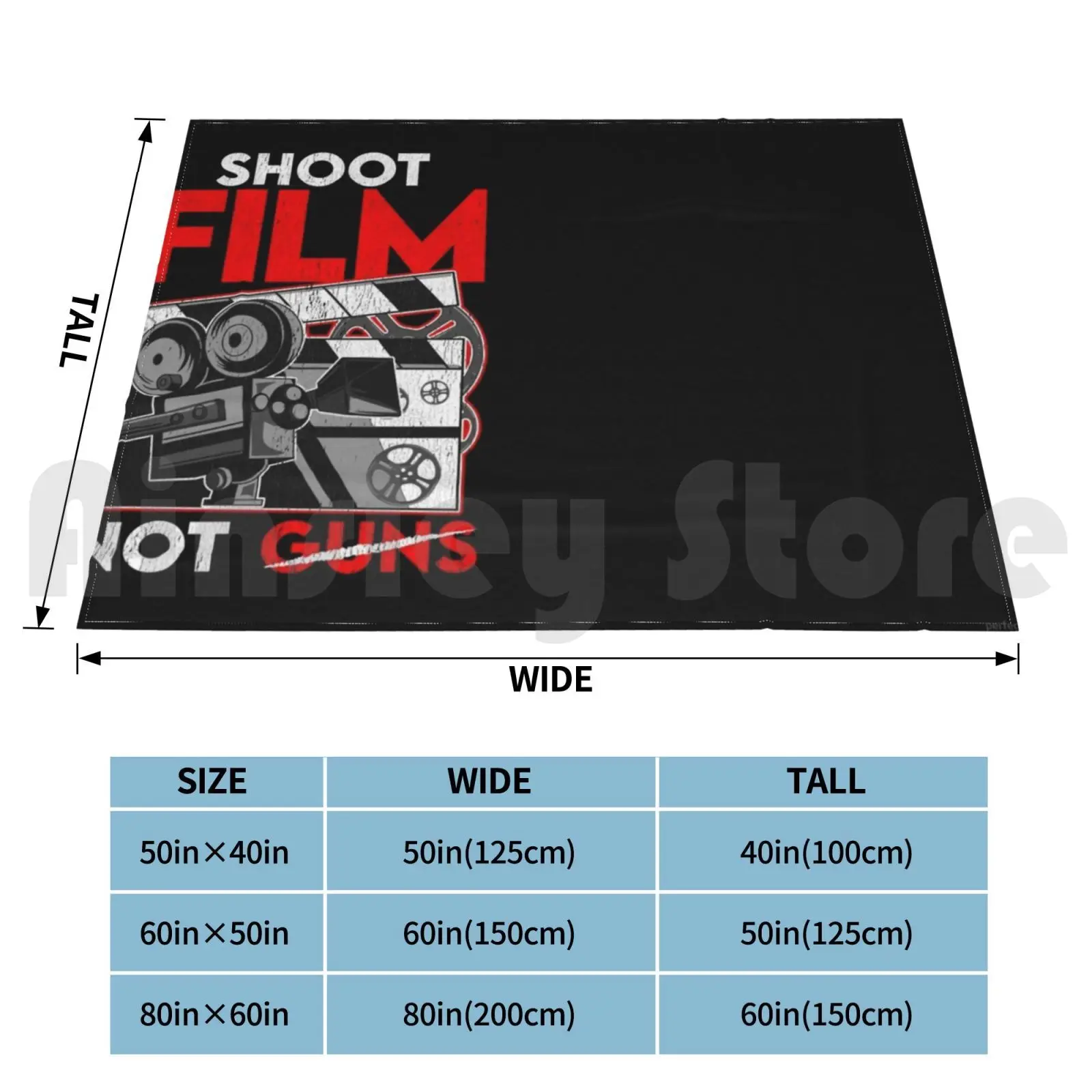 Shoot Film Not Guns Peaceful Filmmaker Director Blanket Fashion Custom Shoot Film Not Guns Shooting Film Shoot