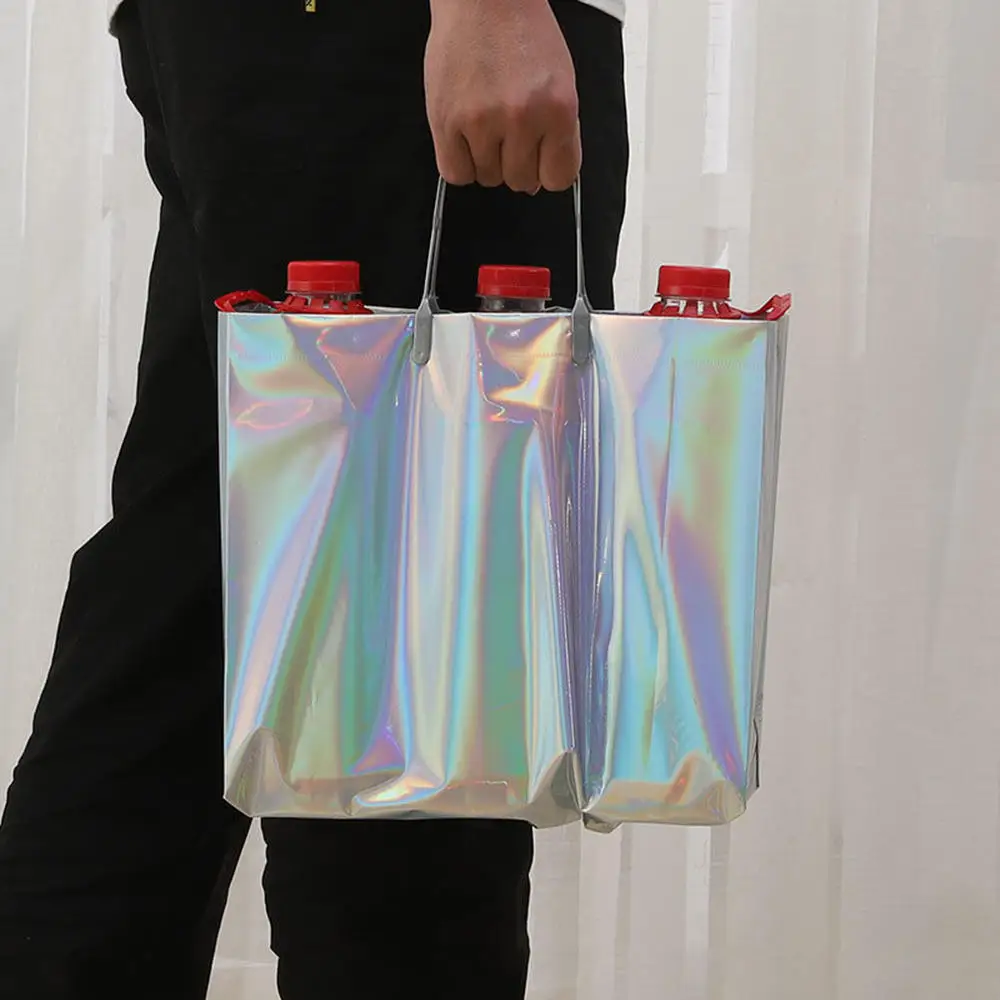 Sac fourre-tout laser en PVC pour femmes, sac à main optique, sac cadeau étanche, sac en plastique pour vêtements, sac à provisions, cadeaux pour