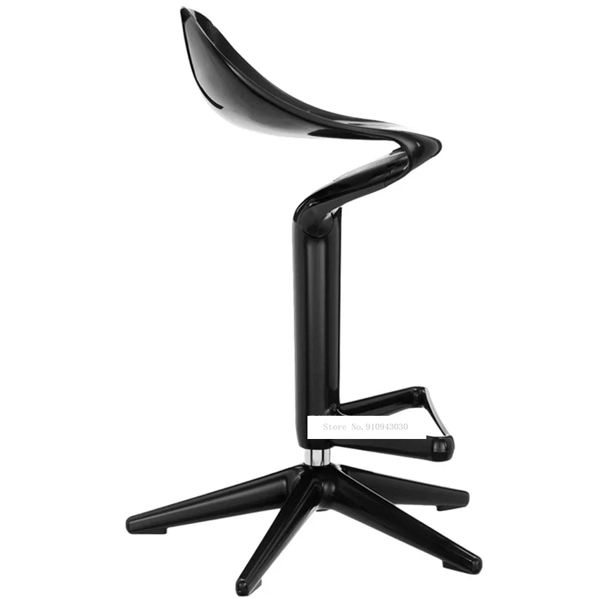 2PCS/Set Modern European Creative Spoon Design Swivel Barstool ABS High Bar Chair Rotating 57-76CM Height Adjustable Bar Chair