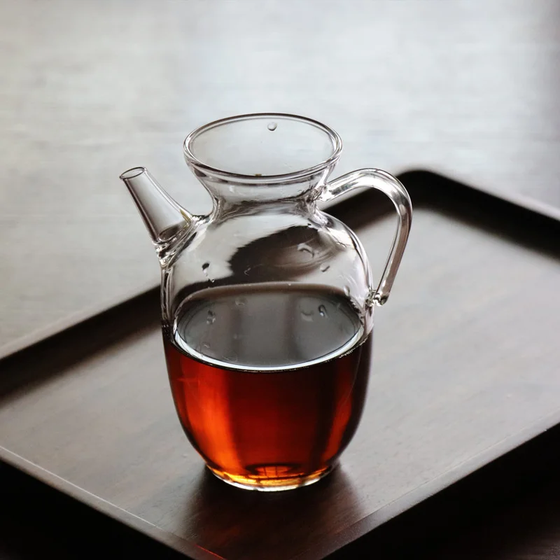 Imitation Song Dynasty Small Glass Teapot With Filter 300ml Heat Resistance Gong Fu Flower Tea Maker Teaset Container Teaware