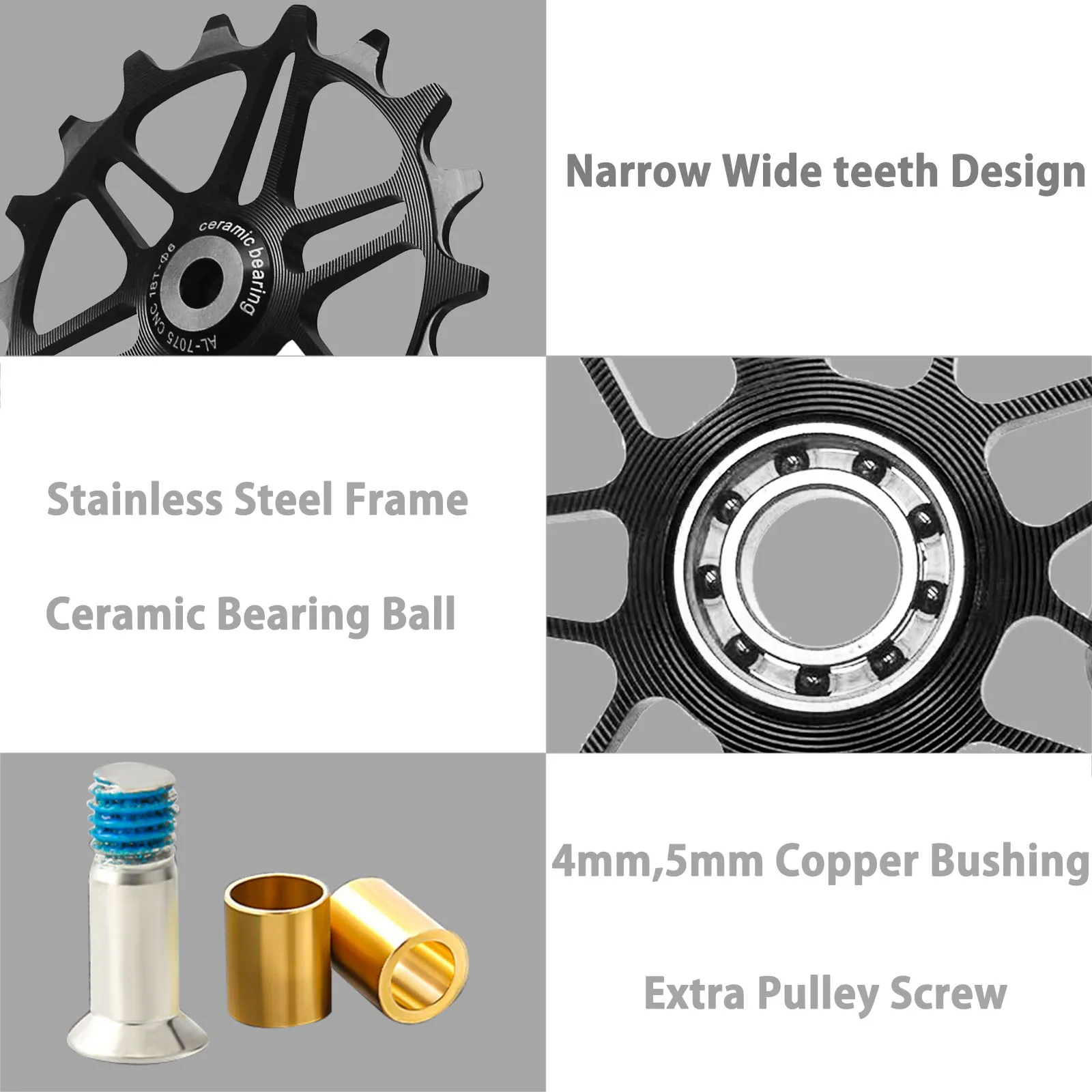 12T 14T 16T 18T szosowe ceramiczne koło pasowe 11v 12v przerzutka tylna koła Jockey dla Shimano Sram GX XX1 Eagle X-Sync ceramiczna prędkość MTB