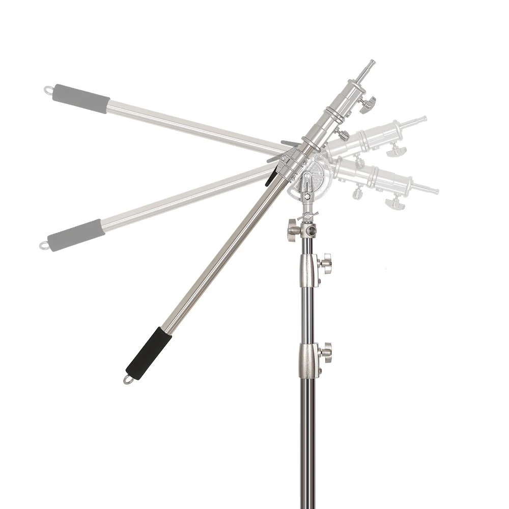 3.2M Stainless Steel Kit Cross Arm Light Stand With Weight Bag Photo Studio Accessories Extension Rod 2.49M Length