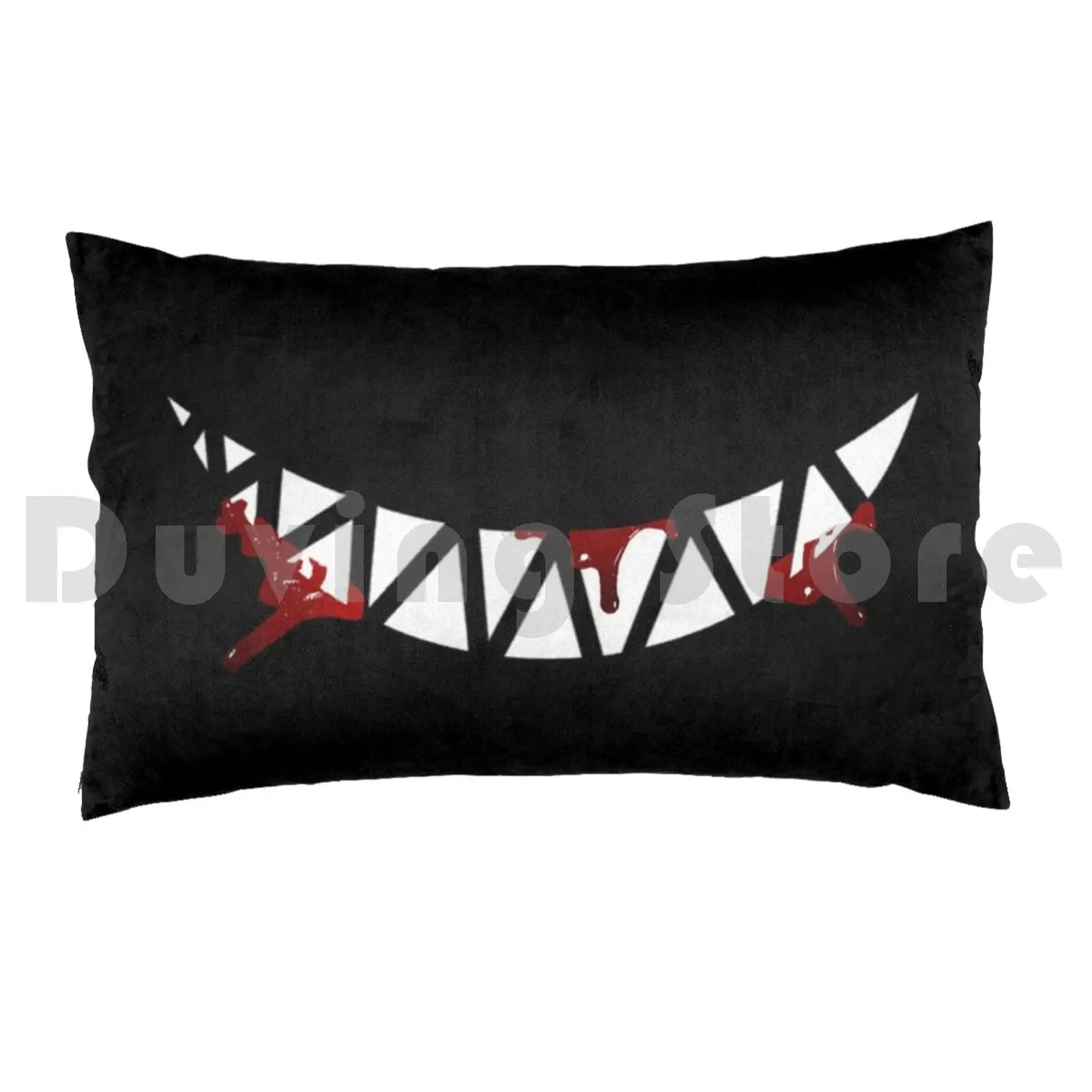 Bloody Teeth Pillow Case DIY 50*70 Blood Teeth Smile Evil