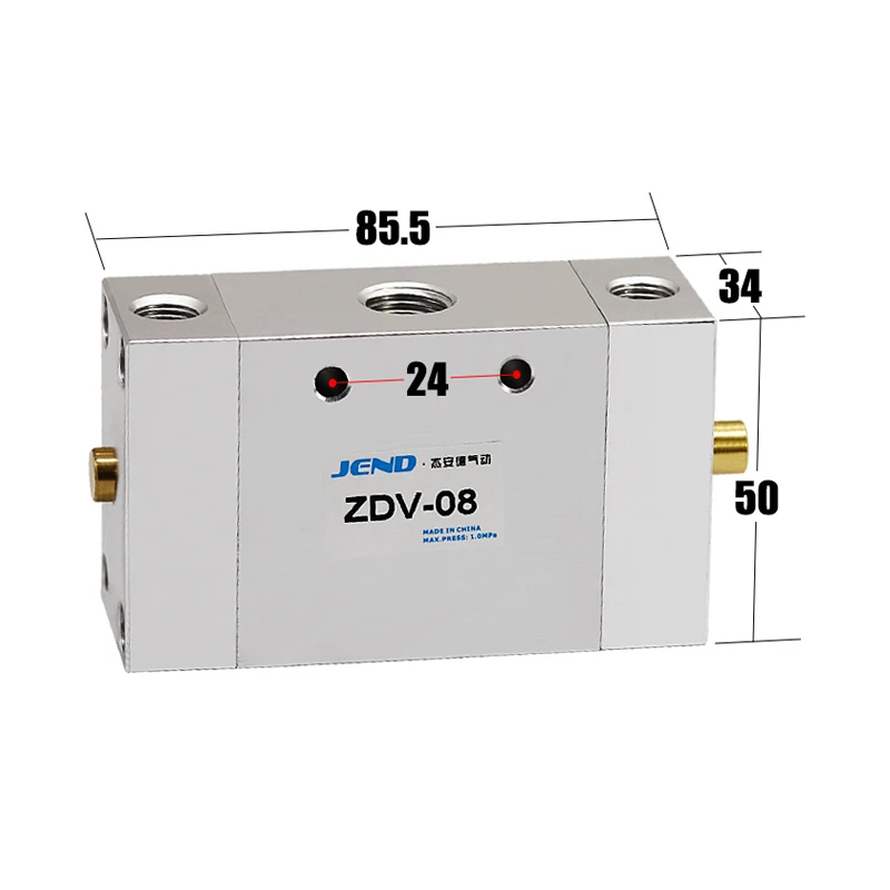 Pneumatic Switch ZDV-08 Cylinder  Automatic Shuttle Valve Speed Control Two Five-way Reversing