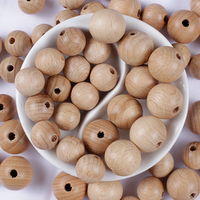 10/12/14/15/16mm Beech Ball Wooded Spacer Beads Loose Wood Beads for Charm Bracelet Wholesale Baby Wooden Round Bead Accessories