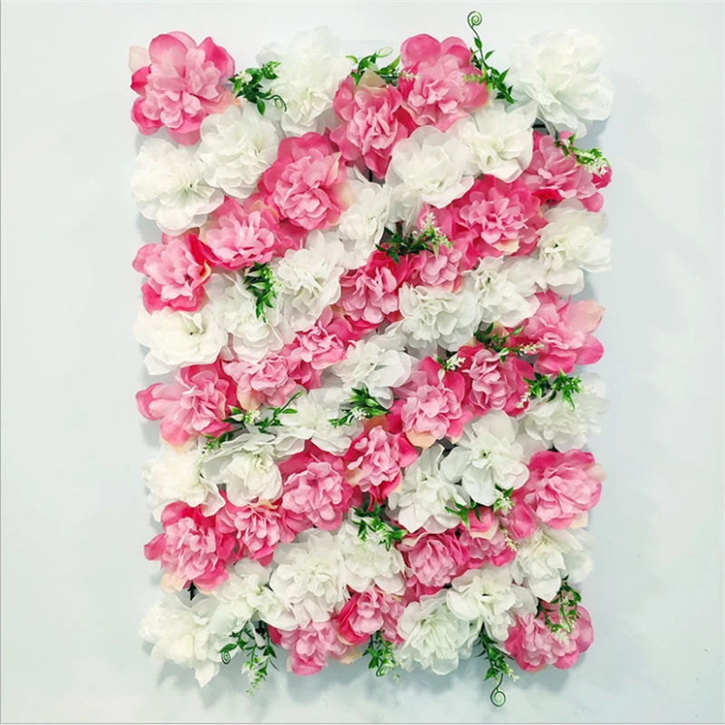 60X40cm Silk Rose Artificial Flower Wall Panels Decor Backdrop Wedding Party Birthday Shop Backdrop Flowers