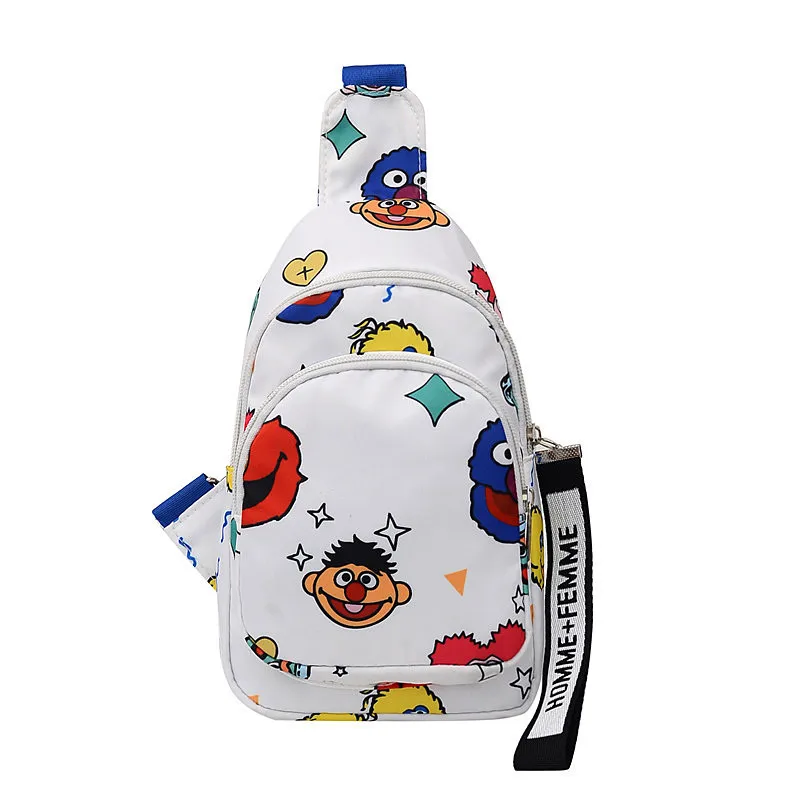 Kids Chest Bag Cute Girl Boy Fanny Cartoon Anime Print Chest Bag Children Belt Bag Money Pouch Baby Zipper Waist Pack Bum Bag