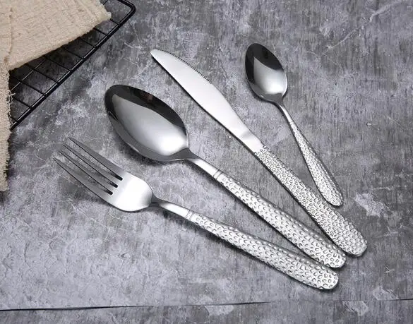 

Stainless Steel Dinnerware Set Spoon Fork Knife Flatware Sets Dinner Steak Soup Coffee ice Cream Spoon Kitchen Utensil