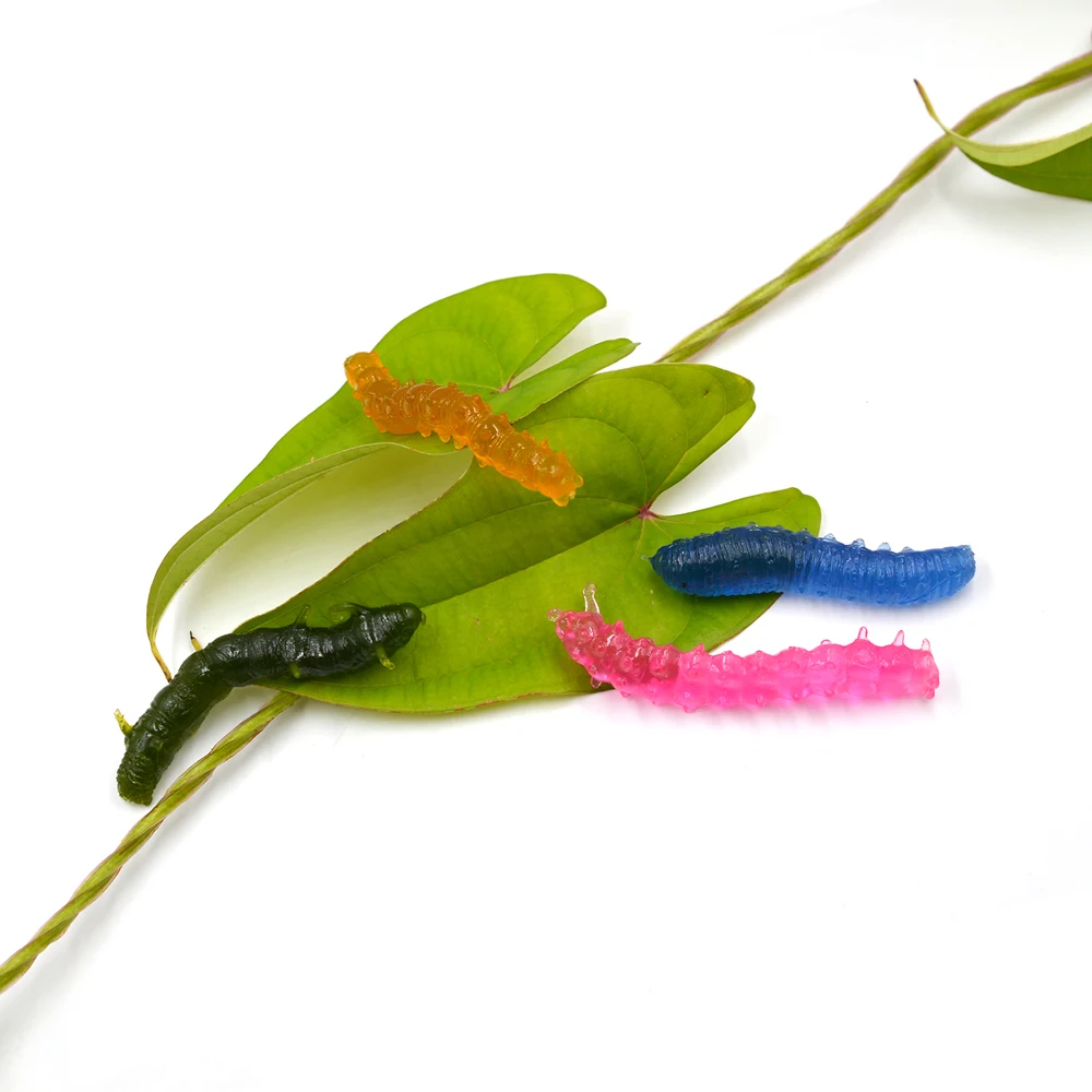 MNFT 12pcs 75mm 4g Larva Soft Lures Environmental TPR Bait Fishing Lure Carp Fishing Bait Artificial Multiple Colour Soft Worm