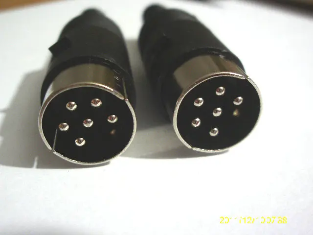 10 Pcs DIN Stecker Anschluss 6 Pin mit Kunststoff Griff Neue