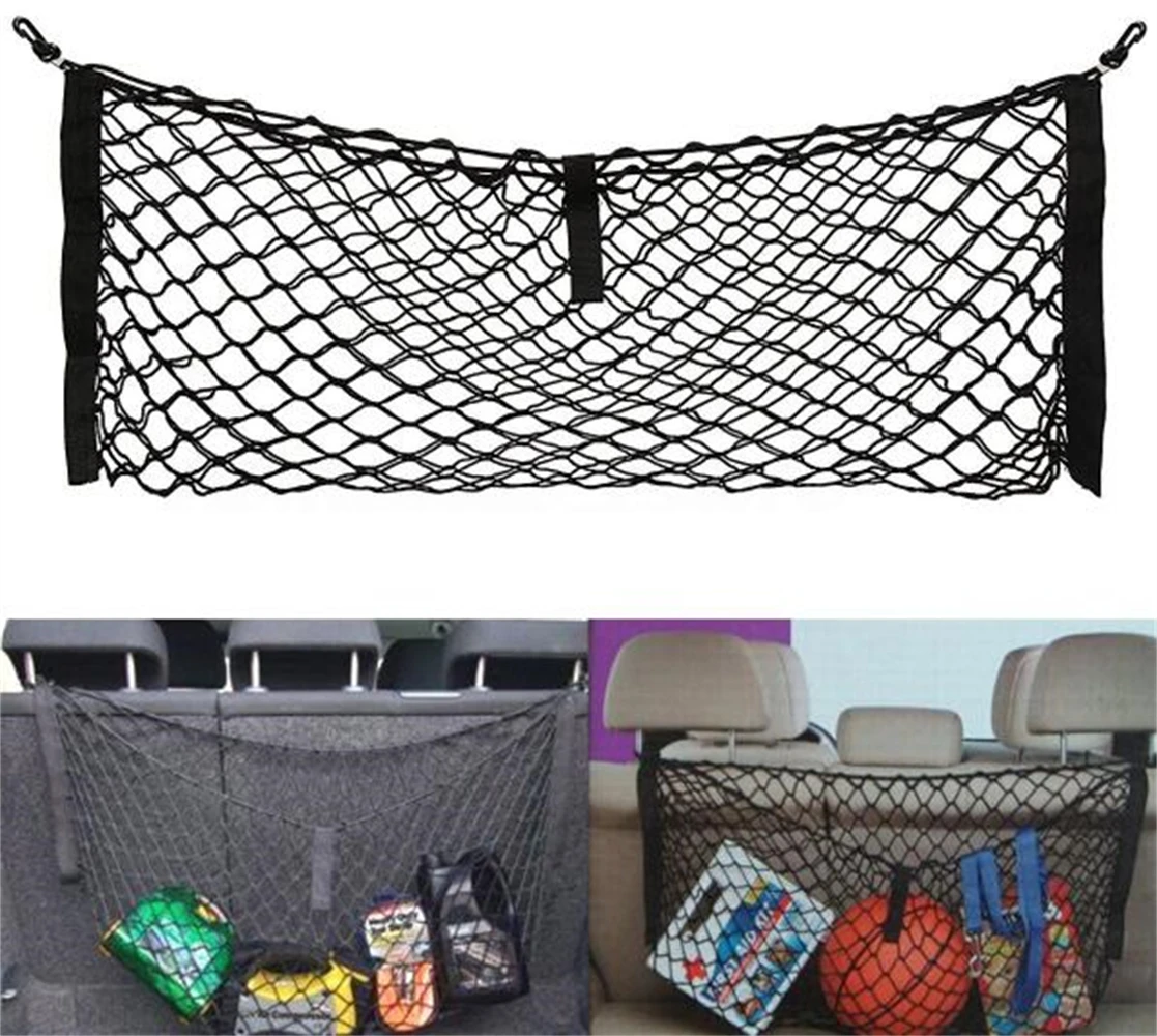 80x30cm Car Auto Back Trunk Seat Elastic String Net Mesh Storage Bag Pocket Cage