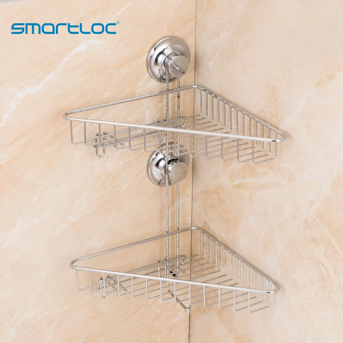 

smartloc Suction 2 Layers bathroom shelf wall shelf bathroom accessories bathroom organizer shelves corner shelf shower caddy