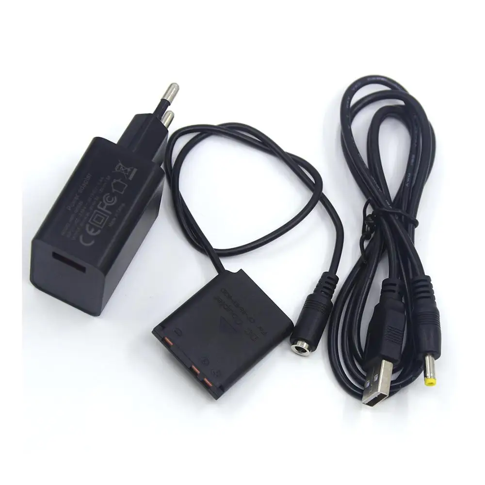 QC3.0 USB Charger + USB Cable + CP-45 DC Coupler Li40B Li42B dummy battery for Pentax D-Li63 Fuji NP45 Nikon EN-EL10 KLIC-7006