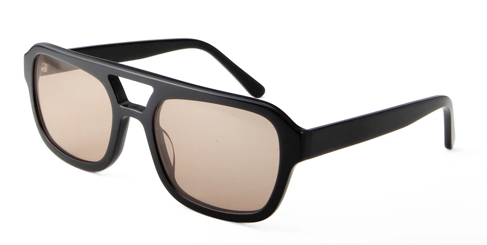 VE Designer Quadratische Sonnenbrille für Damen, Hochwertige Weiße Acetat-Sonnenbrille für Herren, Doppelbrücken-Design, Große Gläser, Oculos – Detail 18