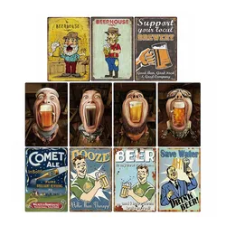 Beer Vintage Metal Tin Signs Bar Poster Pub Club Cafe Wall Decoration Retro Plaque Home Decor 20*30cm