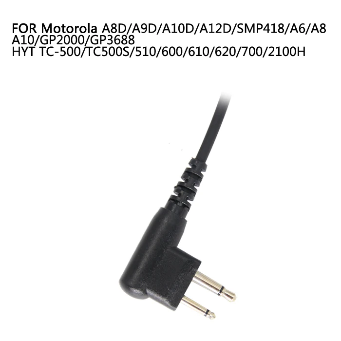 2 Pin w kształcie litery D zestaw słuchawkowy taktyczna PTT Mic zaczep na ucho słuchawki słuchawki dla MOTOROLA GP88S GP2000 Hytera PD500 TC585