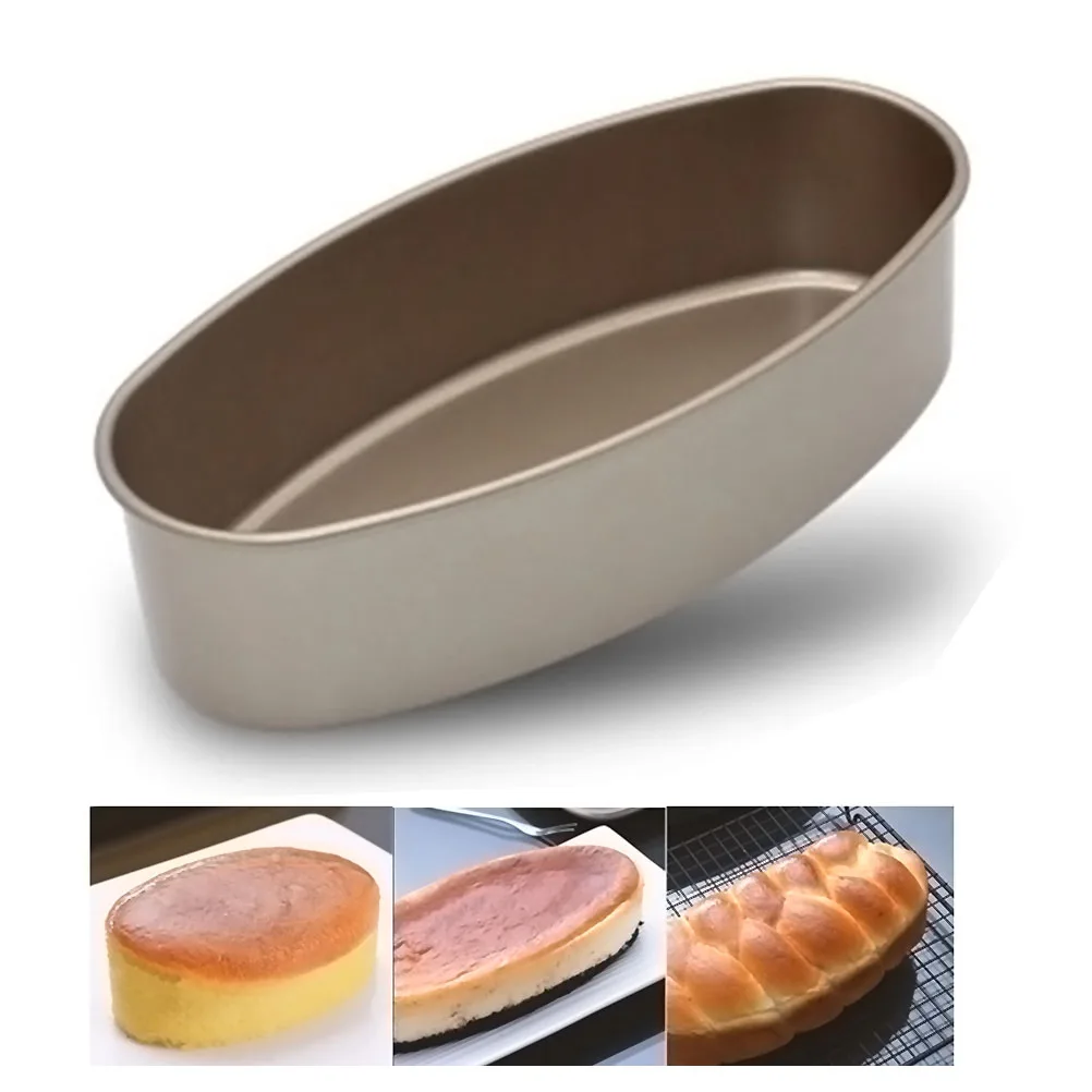 Hình Bầu Dục Chống Dính Khay Nướng Ổ Bánh Mì Bánh Chảo Khuôn Bánh Phô Mai Tín Nấu Ăn Nhà Bếp Nướng Dụng Cụ