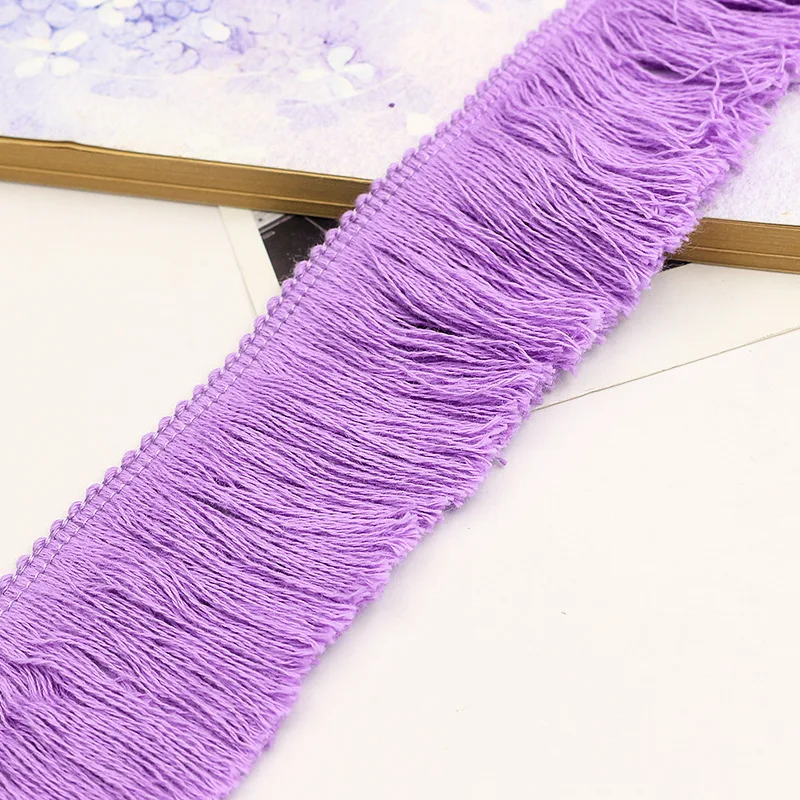 25M Long  Lace Tassel Polyester Lace Trim Ribbon Party Decor Latin Dance Skirt Curtain Fringes for Sewing Clothing Accessories