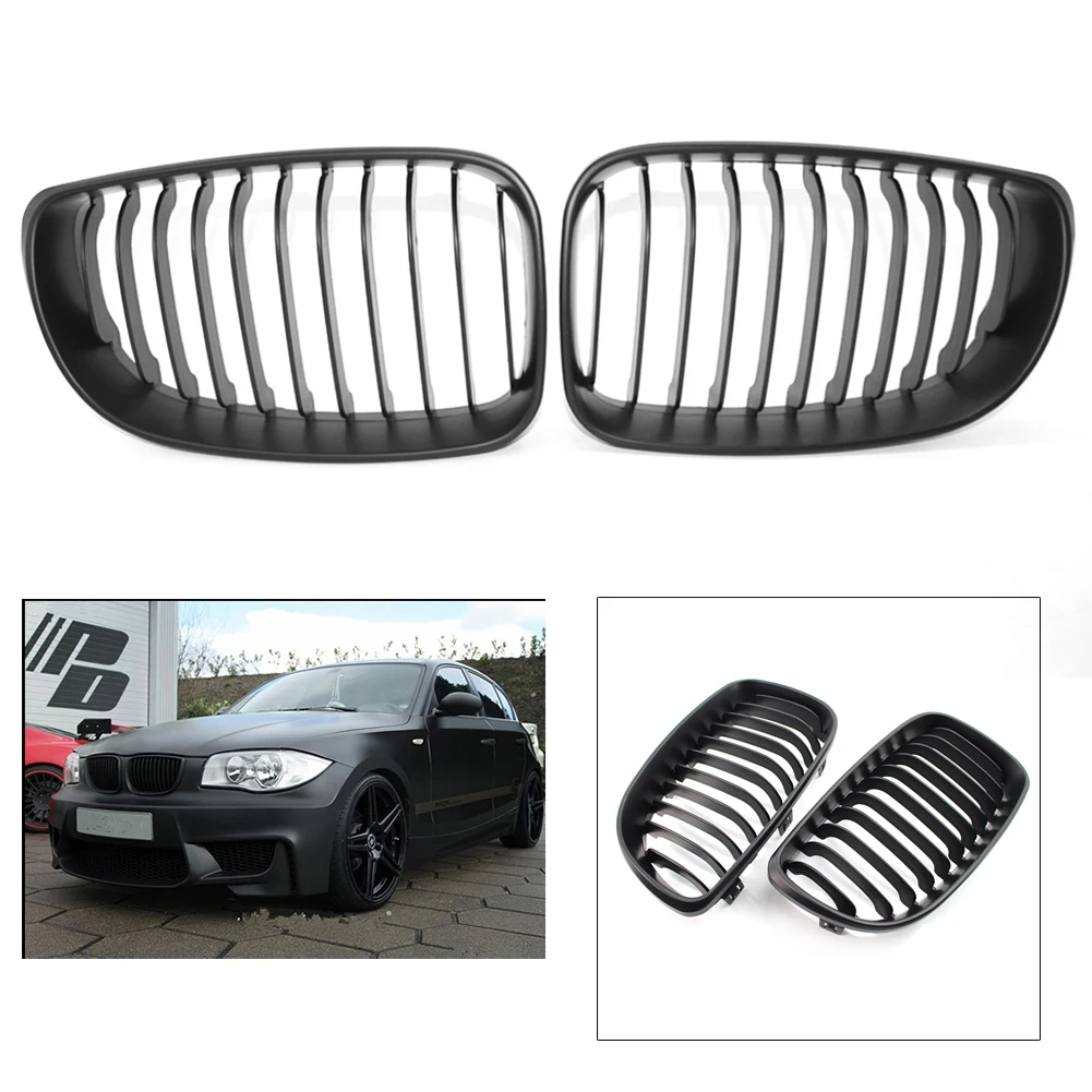 

Auto Car Front Kidney Grill Grille For BMW 1 Series E81 E82 E87 E88 118i 128i 2007 2008 2009 2010 2011 2012 2013 Matte Black