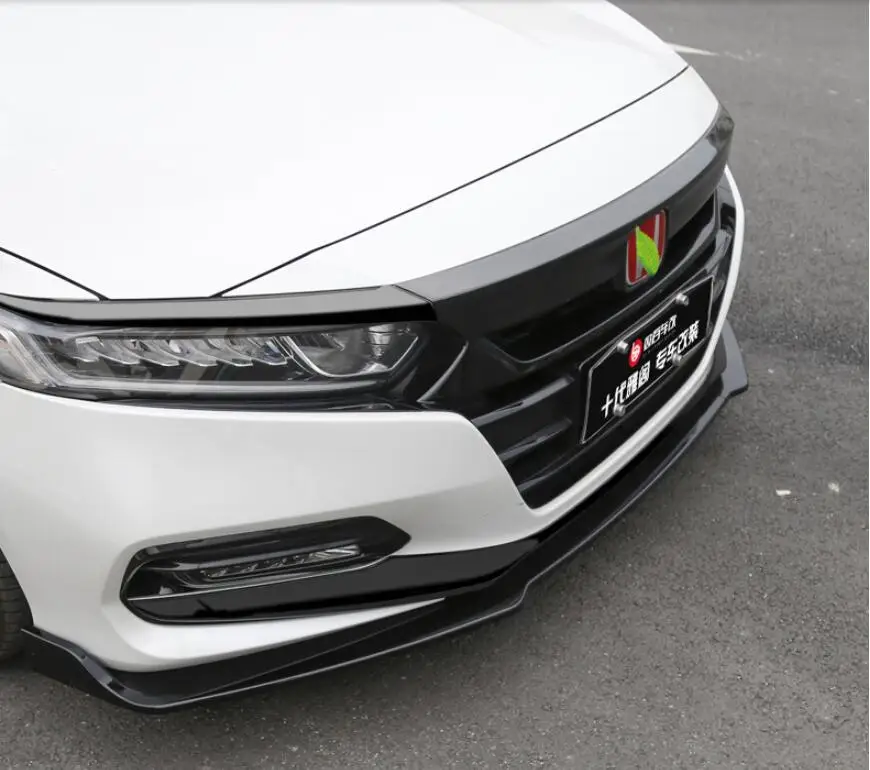 3pcs/Set ABS Front Bumper Lip For Honda Accord 2018 2019 2020