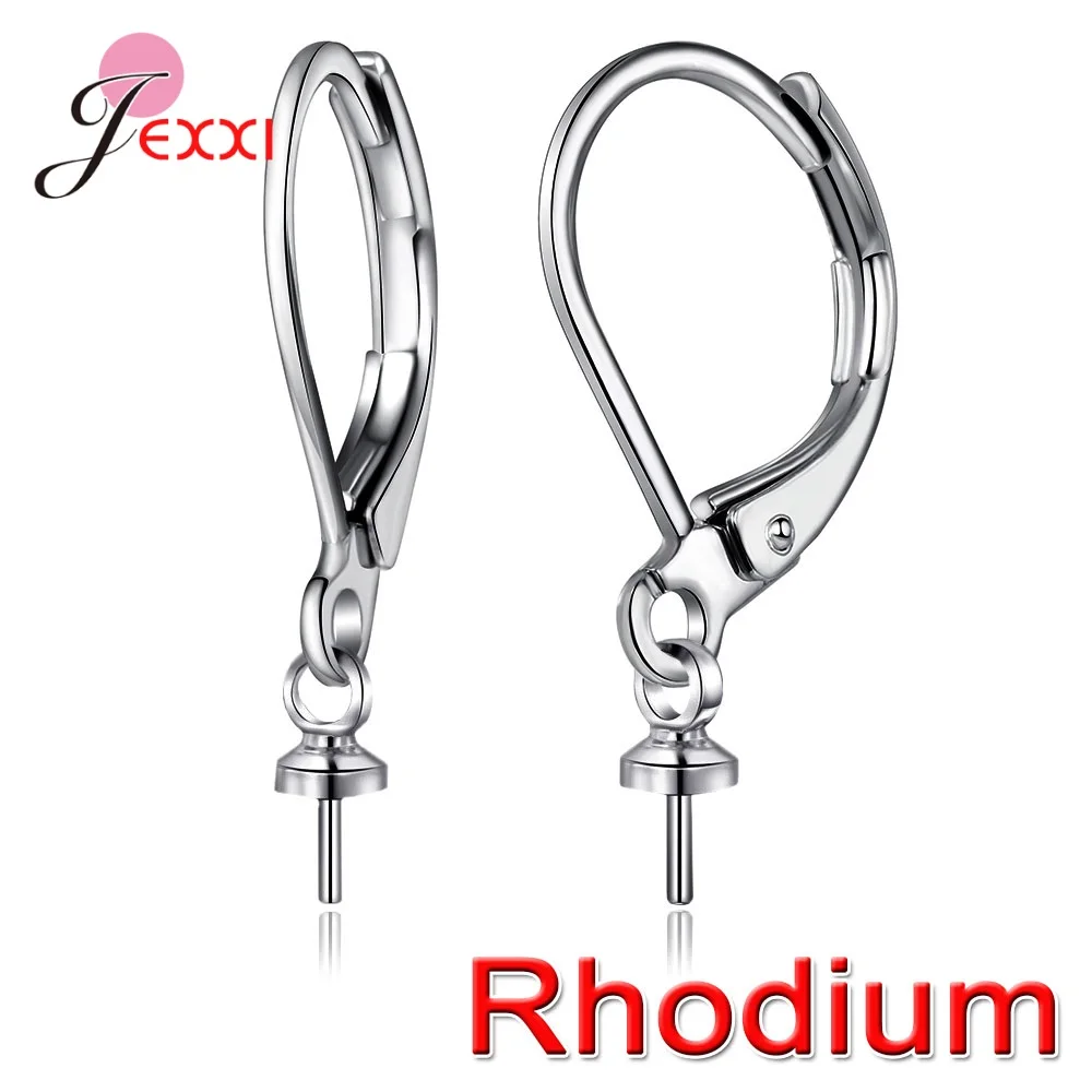 925 Sterling Silber Ohrring Erkenntnisse Ohr Haken Haken Armaturen DIY Schmuck Machen Zubehör Draht Schmuck Liefert 10 teile/los