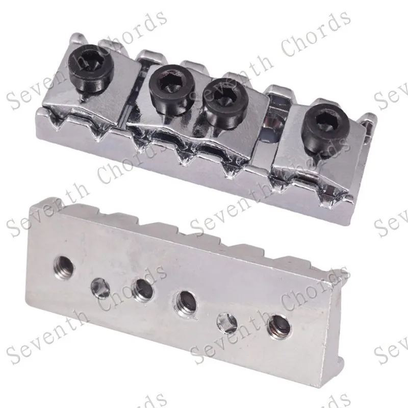 Ein Satz 7-saitiger E-Gitarren-Sicherungsmutter für Tremolo-Brücke, Doppelverriegelungssystem, Länge 48 mm, Gitarrenzubehörteile – Detail 5