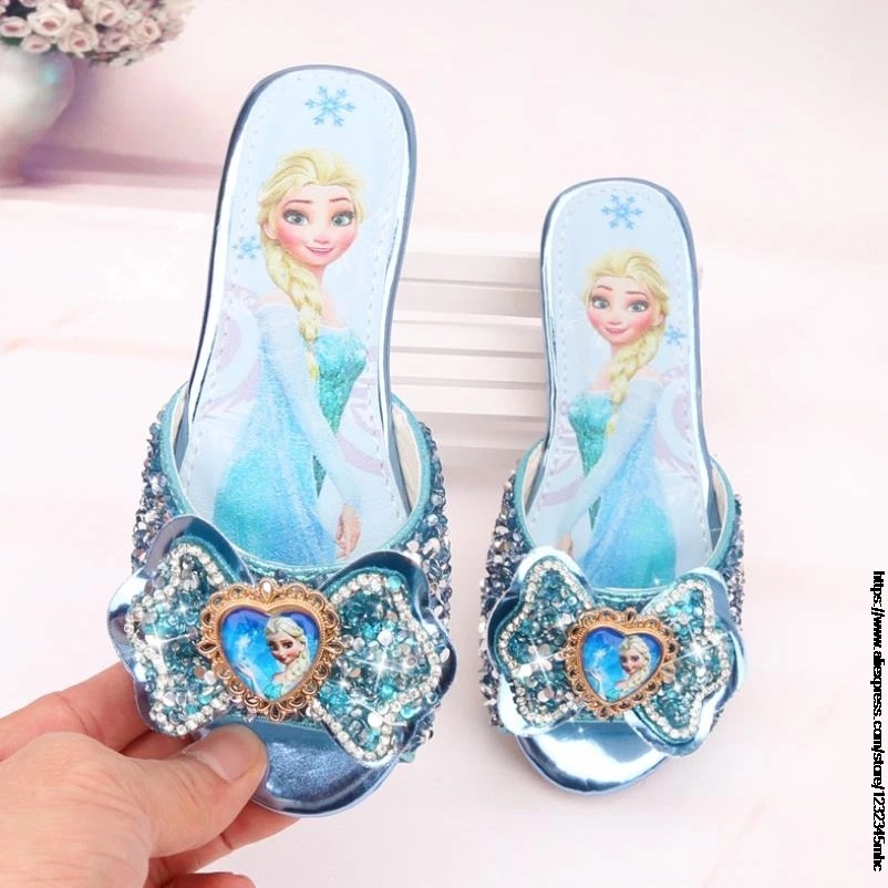 Disney Kids Slippers New Summer Frozen Elsa Boys Girls Slippers Non-slip Children Beach Shoes Baby Home Sandals Kids Flip Flops