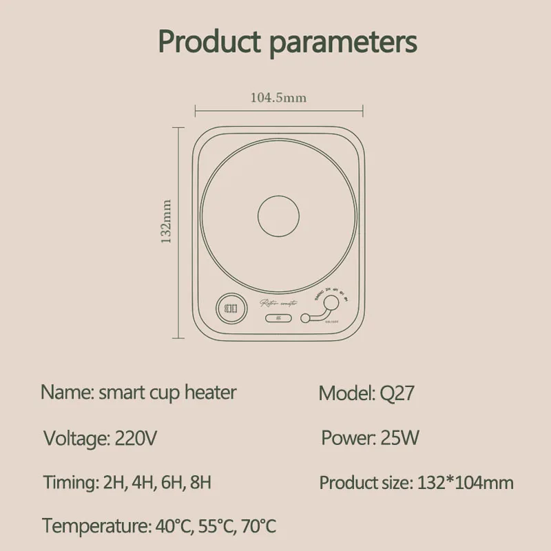 Creatività scaldino tazza da caffè retrò per ufficio a casa con 3 modalità impostazioni piastra scaldino tazza Auto-Off per tè al cacao acqua latte regalo