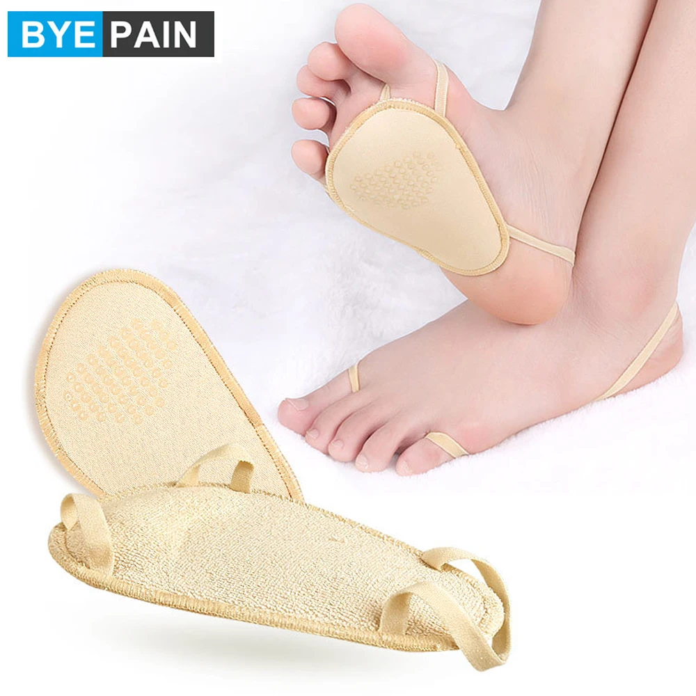 1 Pair Non-slip Thick Ultra-Soft Forefoot Cushions Invisible Foot Pad Sandal Thong Protectors Bottom of the Foot Guards Cushions