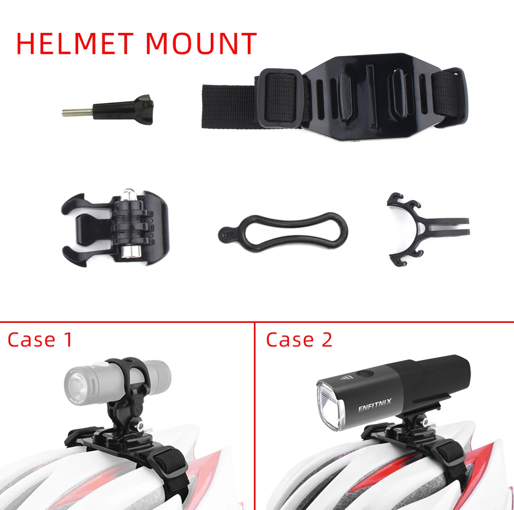 SoRider Headlight Helmet Mount Strips Bicycle Road MTB Bike Gopro Sports Camera Bracket Conversion Clip