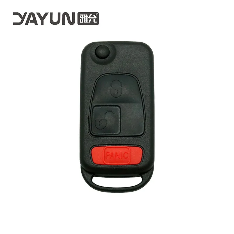 YAYUN ForMercedesBenz ML Series 2+1 Buttons Smart Prox Remote Flip Key Shell Case Uncut HU64 Key blank blade