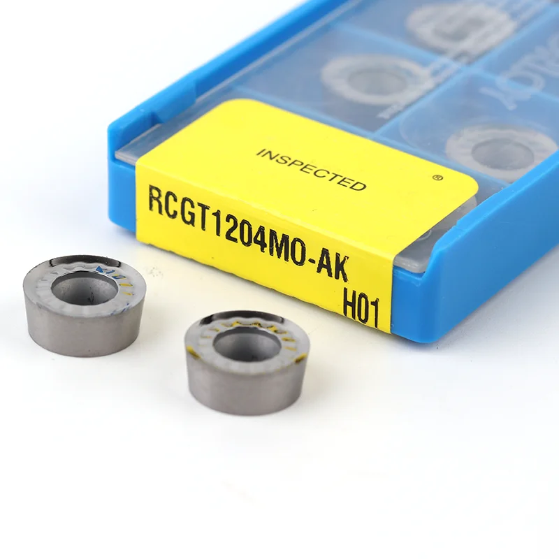 10 Buah Original RCGT1204 RPGT1204MO AK H01 Carbide Turning Insert CNC Lathe Mill Cutter Tool untuk Pengolahan Tembaga Aluminium