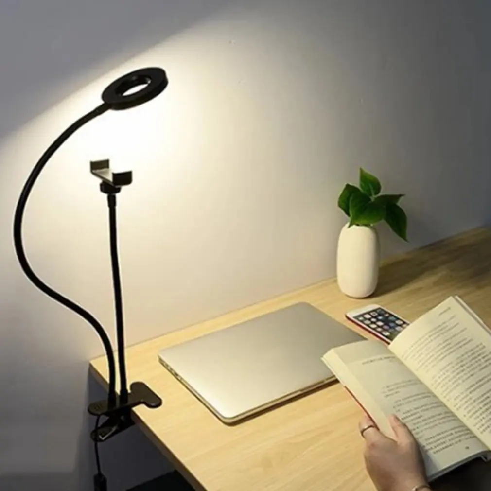 1 Pcs Mobile Phone Live Grip Three-Speed Adjustment Fill Light Multi-Function Vientiane Hose Rotating Folding Clip