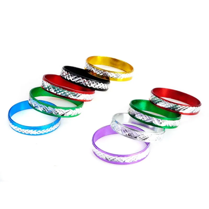 Wholesale 100Pcs Lots Mixed Colored Aluminum Women\'s Ring Fashion Unisex Finger Rings Jewelry Gift