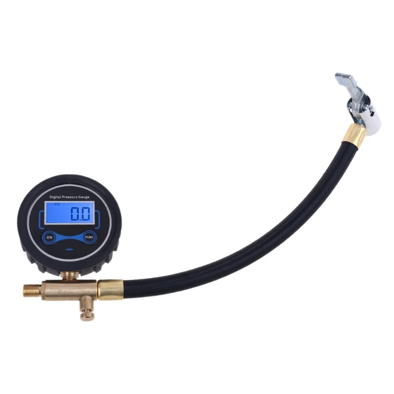 Digital Car Tire Pressure Gauge Air Compressor Inflating Tube Hose w Deflation E5BE