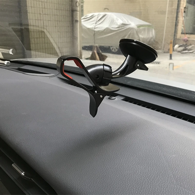 Car Windshield Phone Holder Windscreen Car Stand Bracket Mobile Console Bracket Clip On Universal For Mobile Phone 360 Rotatable