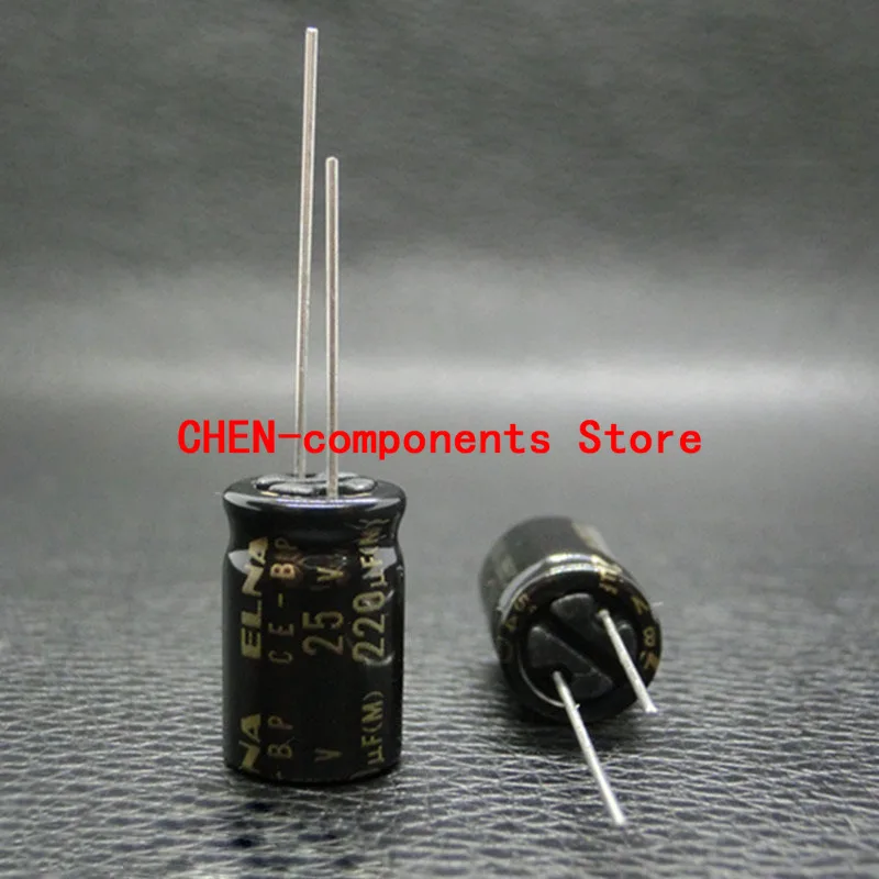 

10PCS ELNA RBD CE-BP 25V220UF P5MM 10X16MM Promise audio fever electrolytic capacitor CE 220uF/25v 85degrees 220UF 25V