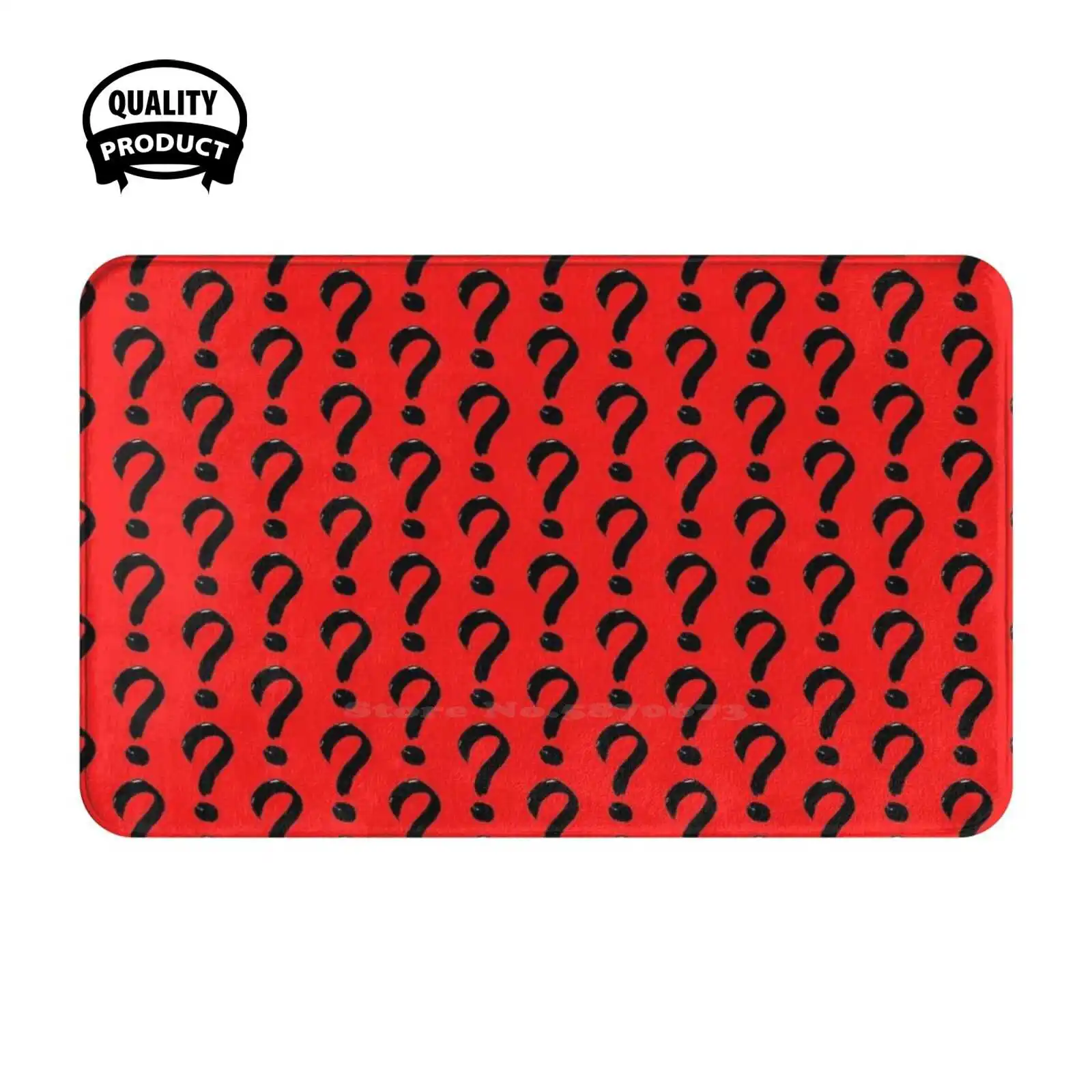 Question Mark Soft Cushion Home Carpet Door Mat Car Rug Question Mark Landscape Nature Trees Trick Or Treat Halloween Ghost