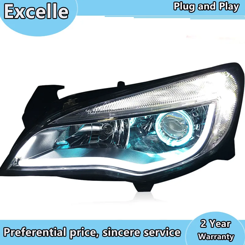 Car styling LED Headlight For Buick Excelle led headlights For Excelle head lamp Angel eye led front light Bi-Xenon Lens xenon H