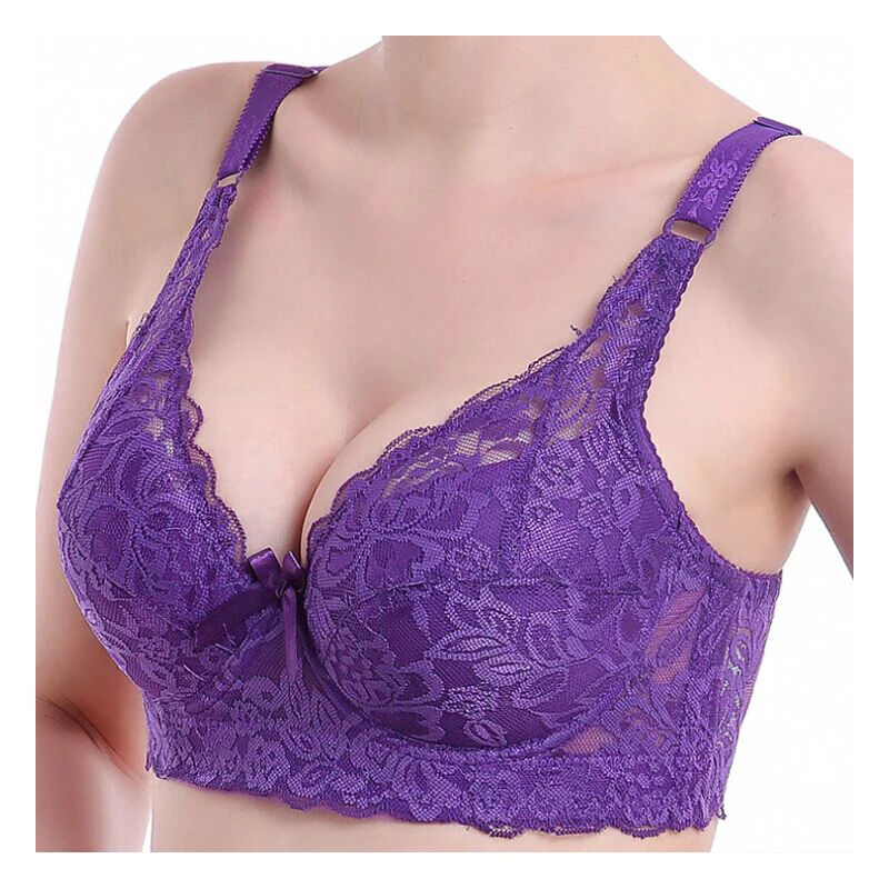 Push up Bra for women B C D cotton padded bra Secret Big bust 34-48 underwire adjustable sexy lace Women\'s braS lingerie C3306