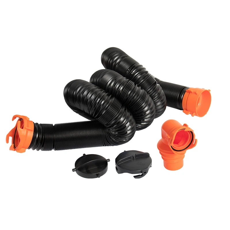 RV Sewage Pipe Kit Universal RV Sewer Hose Leakproof Hose Fitting RV Sewer Kit Sewer Hose Swivel Adaptor RV Camper Accessories