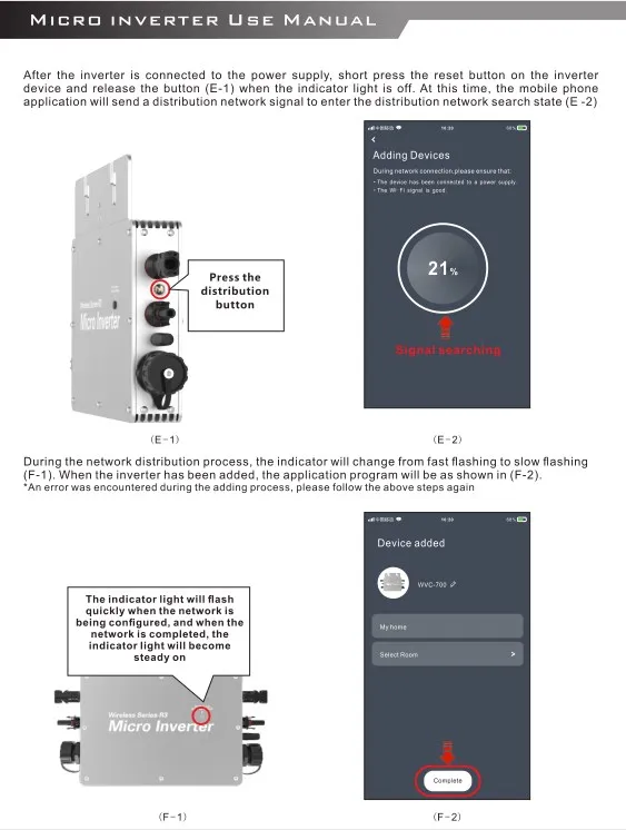 Micro inversor de energia híbrida 700w no inversor do laço da grade sistema de energia solar inteligente casa com internet inteligente das coisas