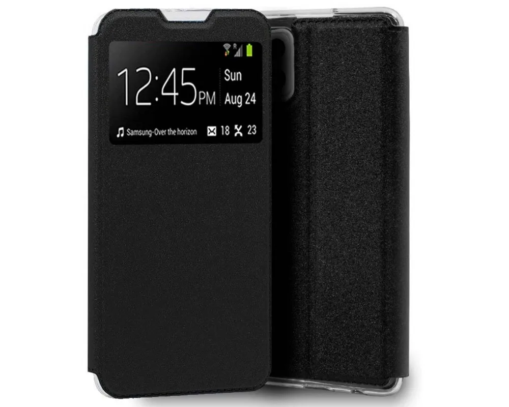 Cover book holder with window for Samsung Galaxy A42 5G Black