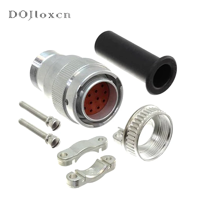 1 Set 8 14 21 Pin Original Authentic HD36-18-14PN-059 Deutsch Connector Male Wiring Silver Plug With Tail Clip Aluminum Socket