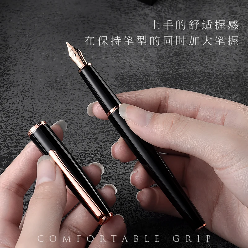 LT Hongdian 920 Rose Gold Fountain Pen Superfine/Fine Nib 0.4/0.5mm Ladies Elegant And Excellent Business Office Gift