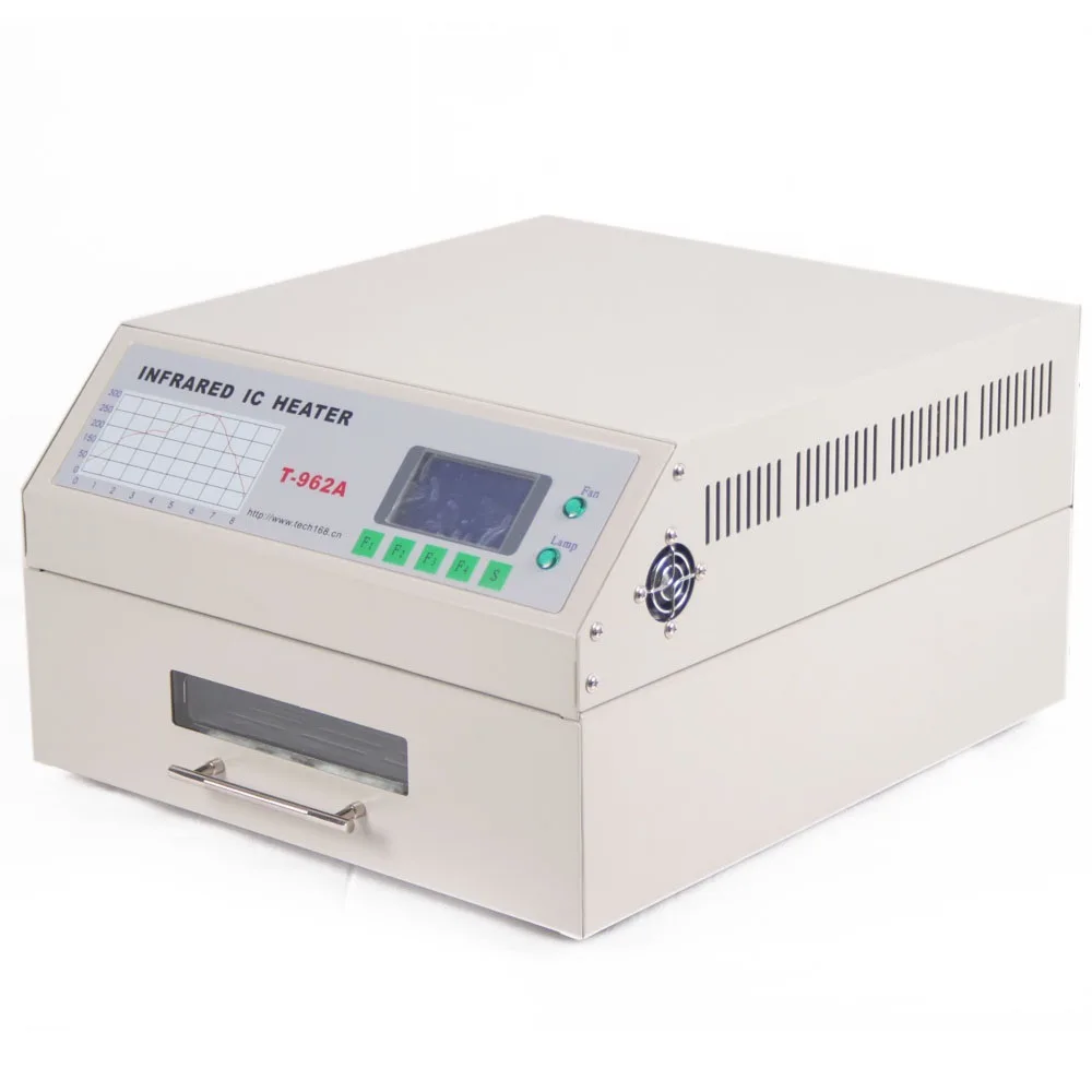 220V 1500W Small Drawer Type Reflow Soldering Machine, Infrared Reflow Oven, LED Soldering Machine