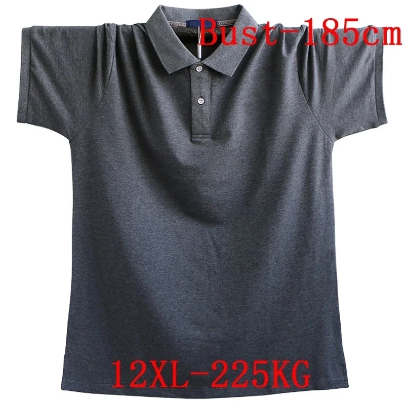 

summer men t-Shirt short sleeve home casual oversize tees plus size 8XL 10XL 12XL 14XL turn-down collar tees 68 70 72 74 76 tops